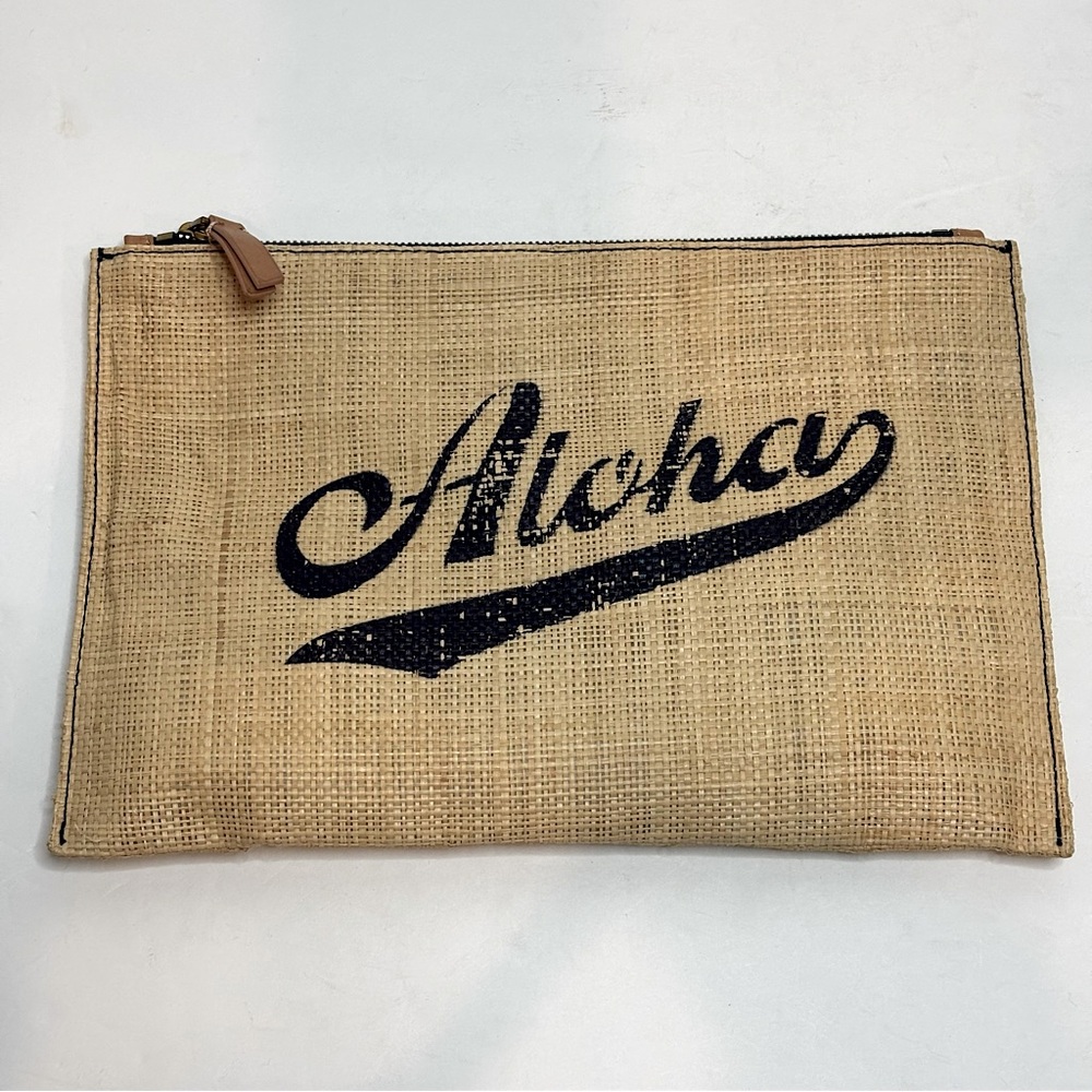 J. Crew Tan and Black Clutch